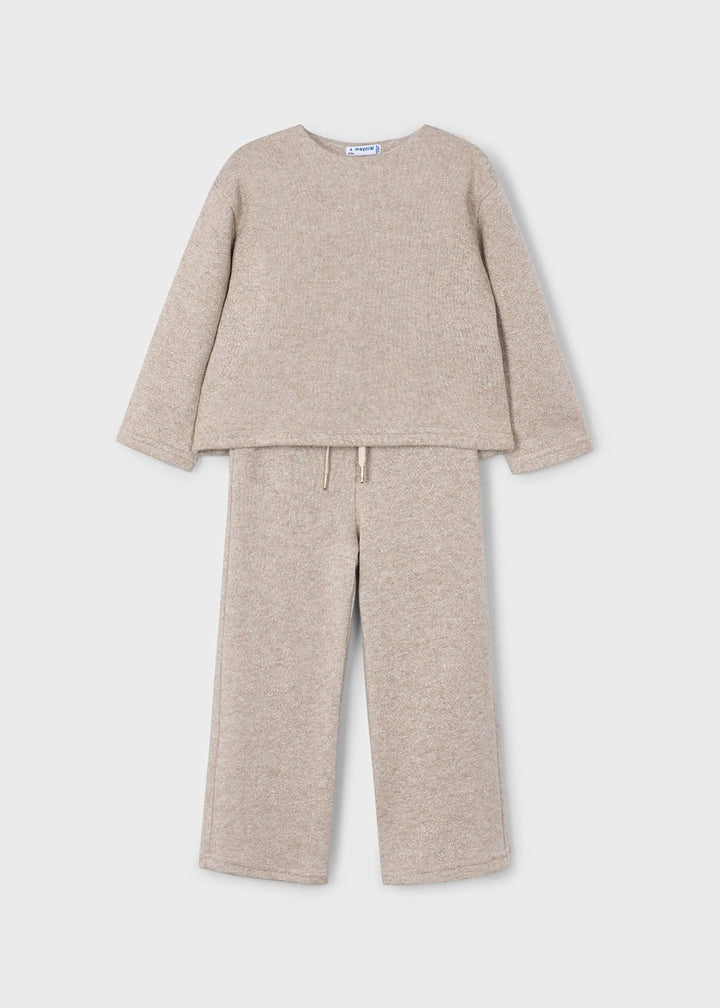 Mayoral Girls Trendy Trouser & Jumper Set With Sparkle & Bow Back - 4584