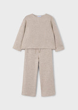 Mayoral Girls Trendy Trouser & Jumper Set With Sparkle & Bow Back - 4584