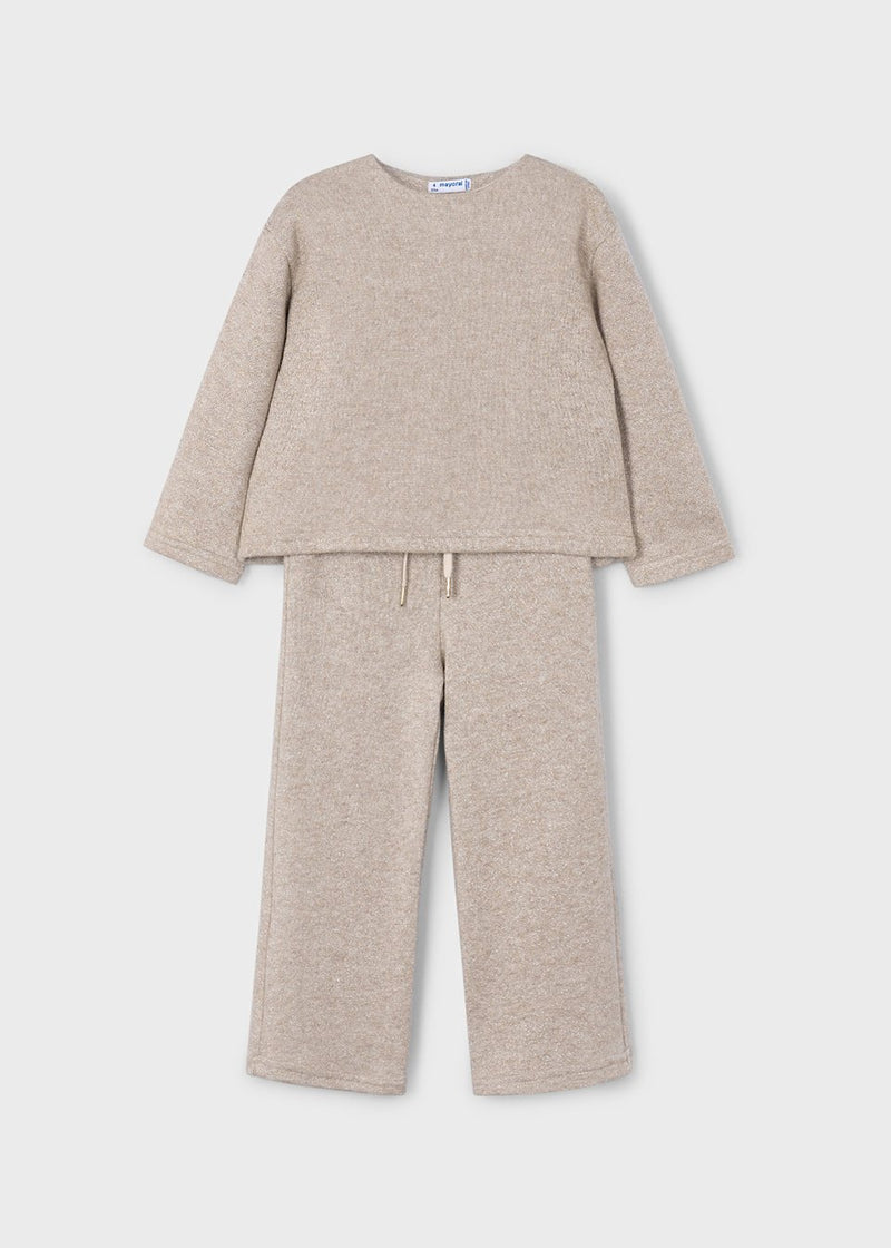 Mayoral Girls Trendy Trouser & Jumper Set With Sparkle & Bow Back - 4584