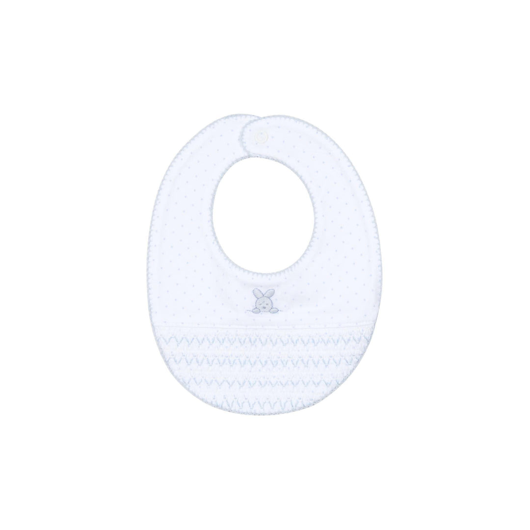 Deolinda "CONFETTI" Baby Boys Smocked Babygrow & Matching Bib With Embroidered Bunny Rabbit - DBV26102