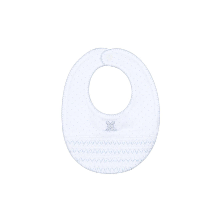 Deolinda "CONFETTI" Baby Boys Smocked Babygrow & Matching Bib With Embroidered Bunny Rabbit - DBV26102