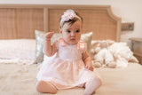 Dolce Petit Girls Pink Lace Dress, Pants & Bonnet Set - 2009 VBG