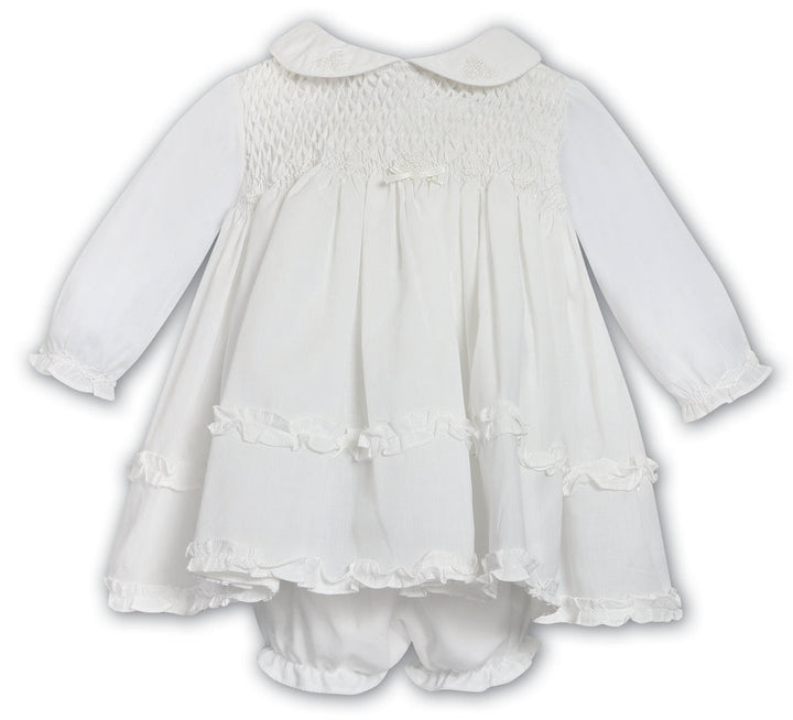 Sarah Louise Ivory Hand Smocked Dress & Pants Set - 013349 - 013695