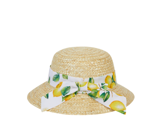 Deolinda Lemon Print Girls Sun Hat - DBV26H01 - Sorrento