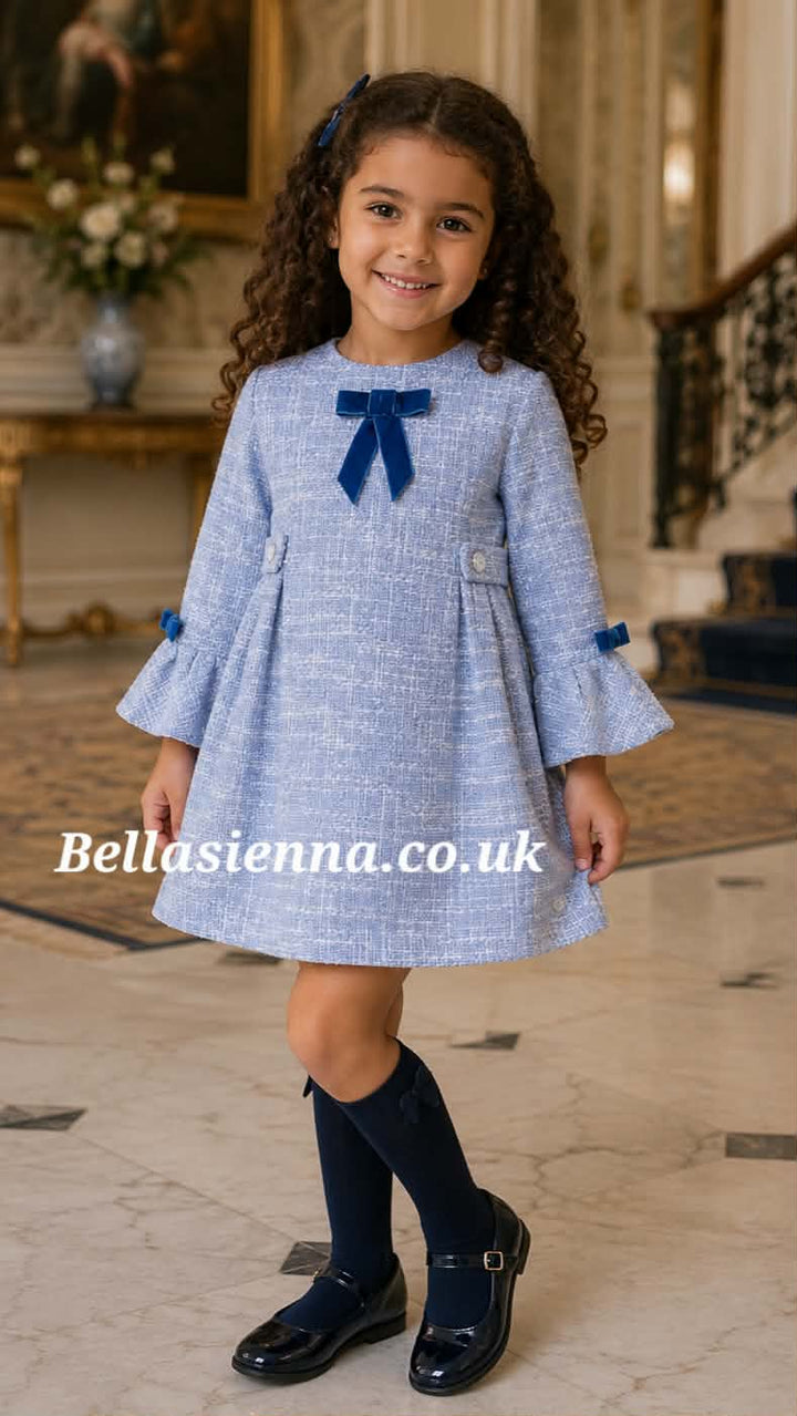 PRE-ORDER - Miranda Girls Blue Dress - 0234-V