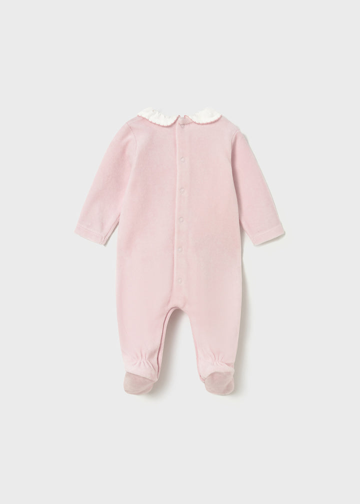 Mayoral Baby Girls Pack Of Two Velour Babygrows, All In One, Sleepsuit - 2702