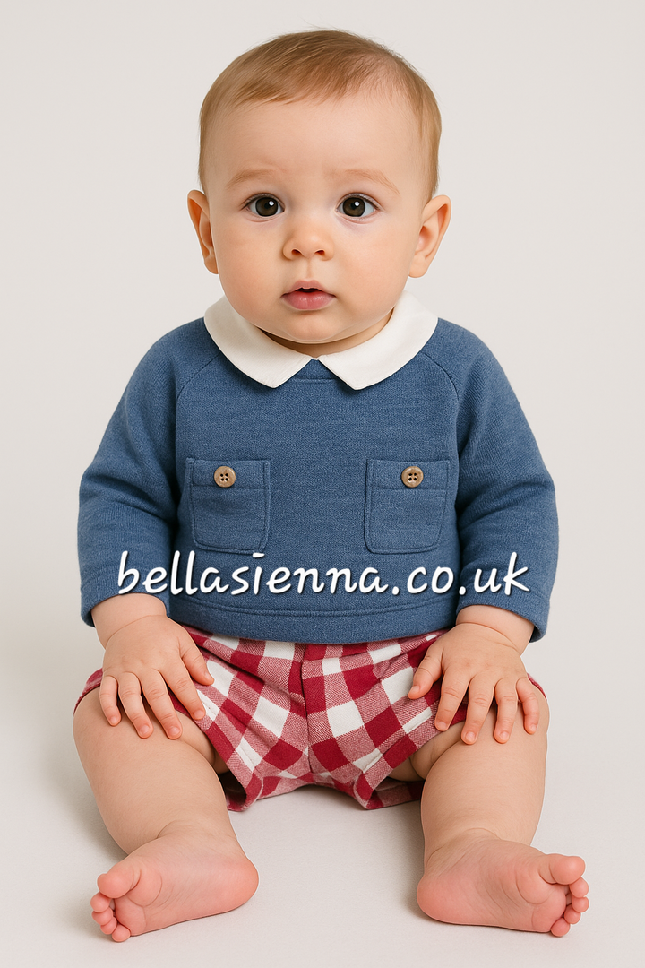 Mayoral Checkered shorts and jumper set newborn 2228