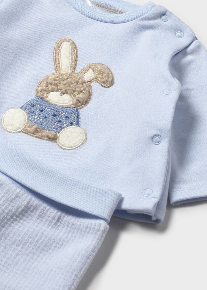 Mayoral Baby Boys Bunny Rabbit Jumper & Footed Trouser Set - 2566