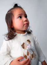 Mayoral Girls Doggy Top & Shorts Set - 2075 & 2261 - Blue Bell