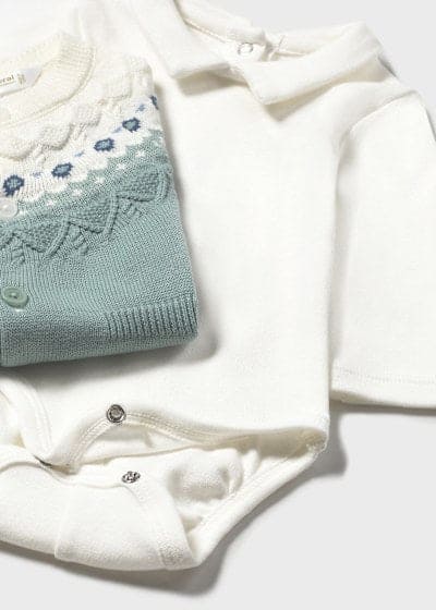 Mayoral Baby Boys Three Piece Knitted Trouser Set - 2570 - Lluvia