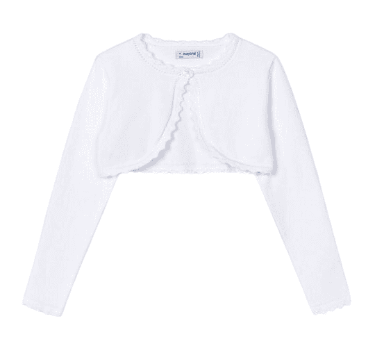 Mayoral Girls Cardigan - Better Cotton - White - 320 - 75 - BLANCO