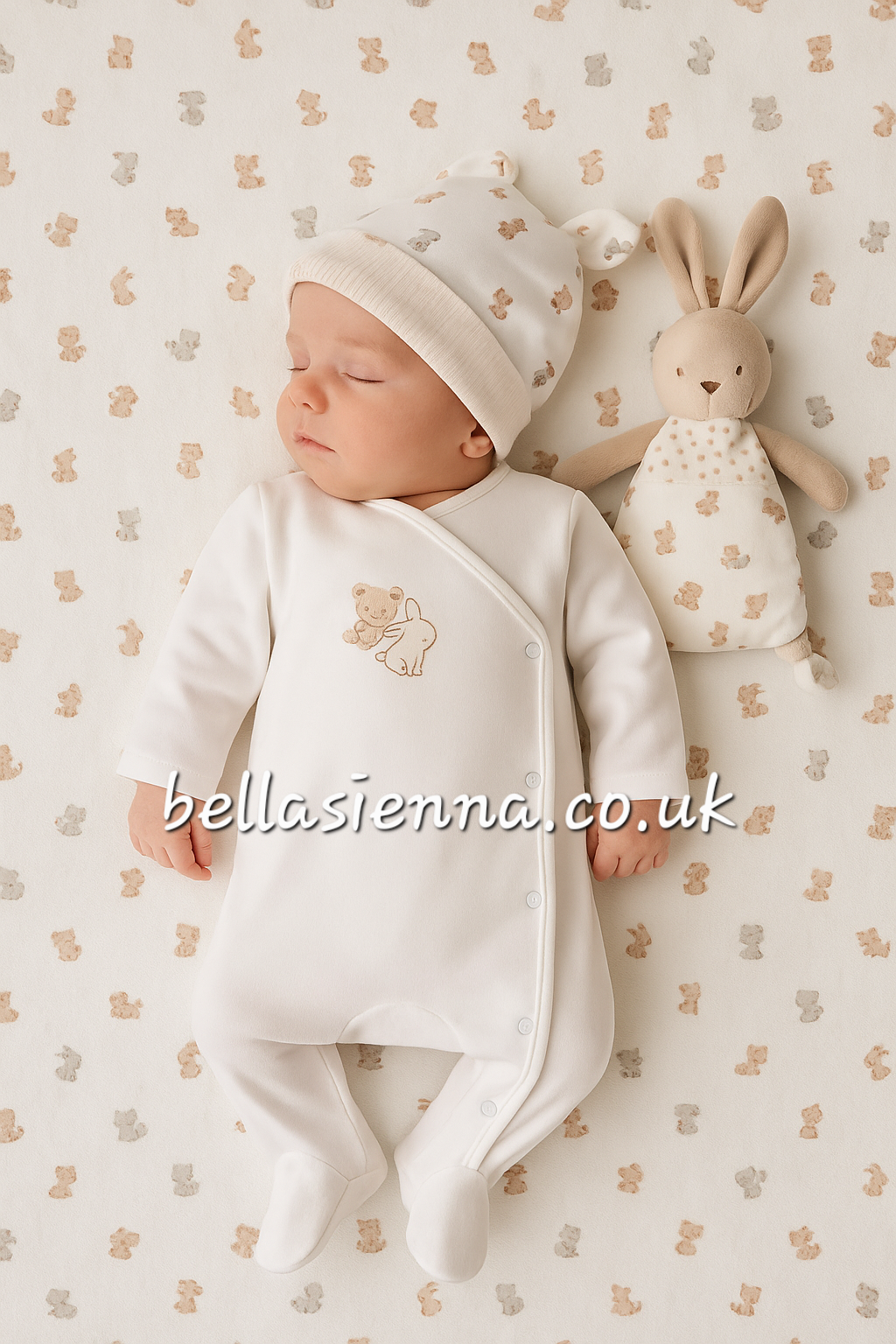 Mayoral Unisex Baby "Teddy Bear" Three Piece Babygrow Hospital Set - 9907