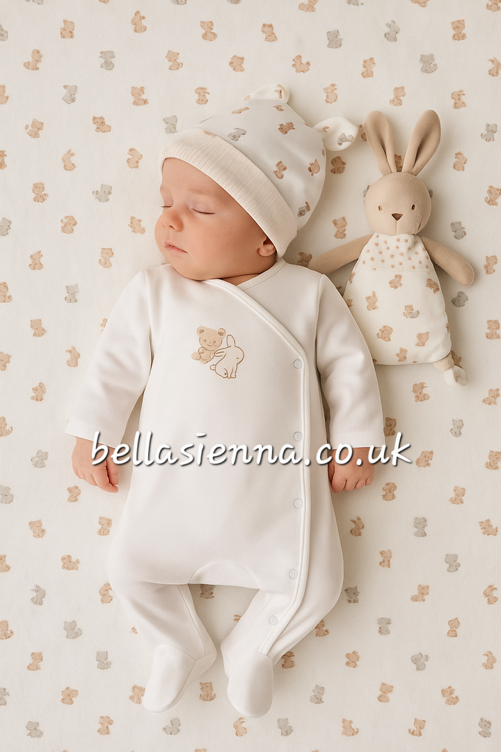 Mayoral Unisex Baby "Teddy Bear" Three Piece Babygrow Hospital Set - 9907