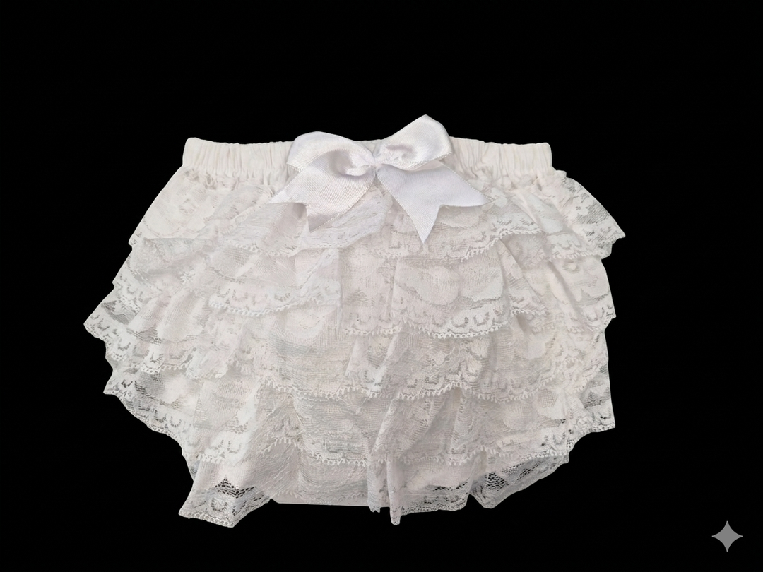 Couche Tot White Lace Frilly Knickers Pants