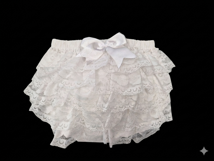 Couche Tot White Lace Frilly Knickers Pants