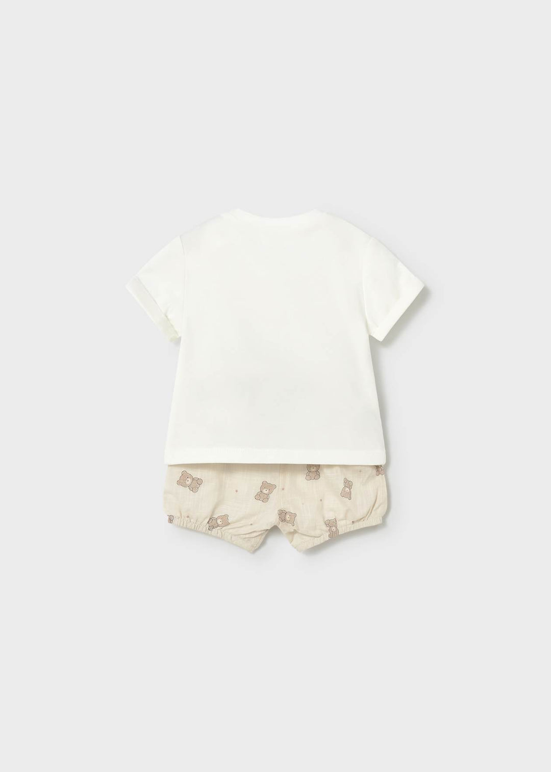 Mayoral Baby Boys Beige & White Teddy Bear Two Piece Set - 1724