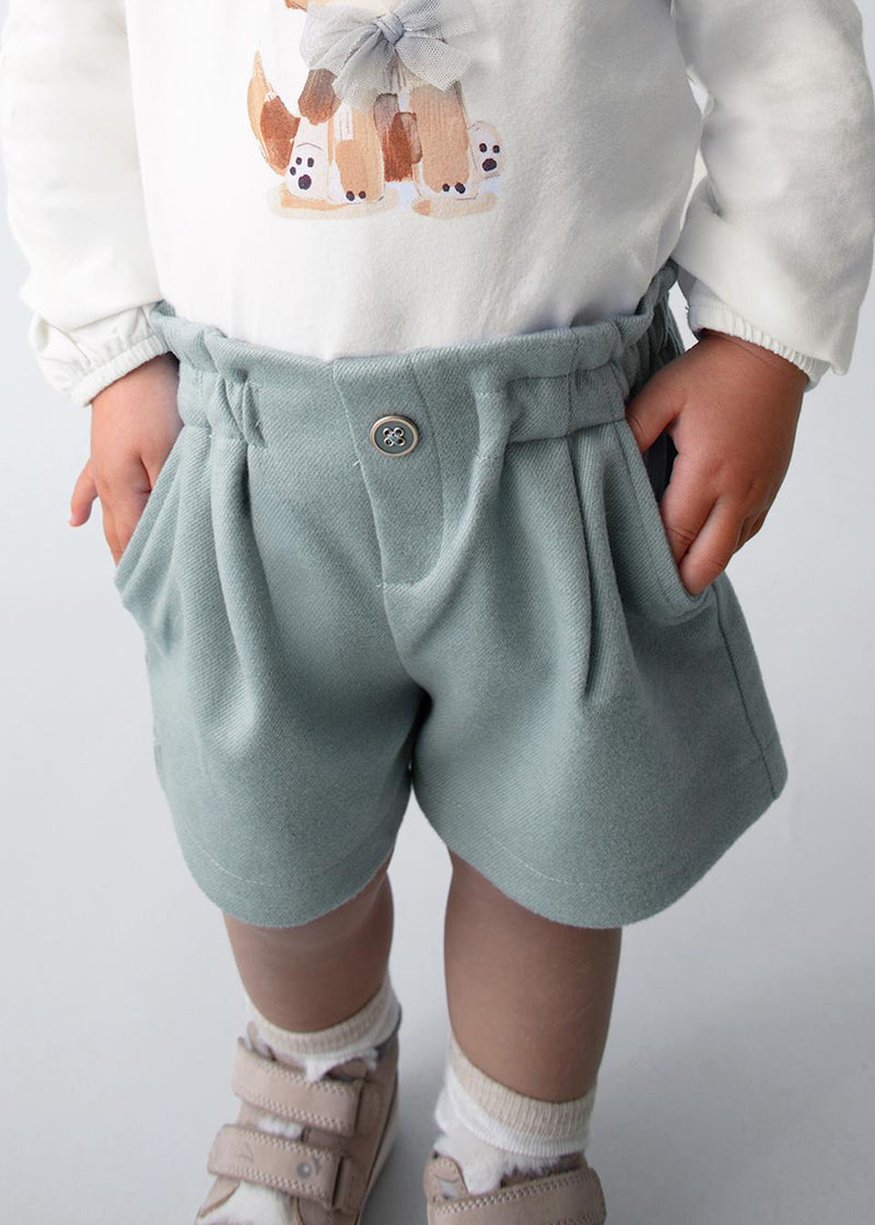 Mayoral Girls Doggy Top & Shorts Set - 2075 & 2261 - Blue Bell