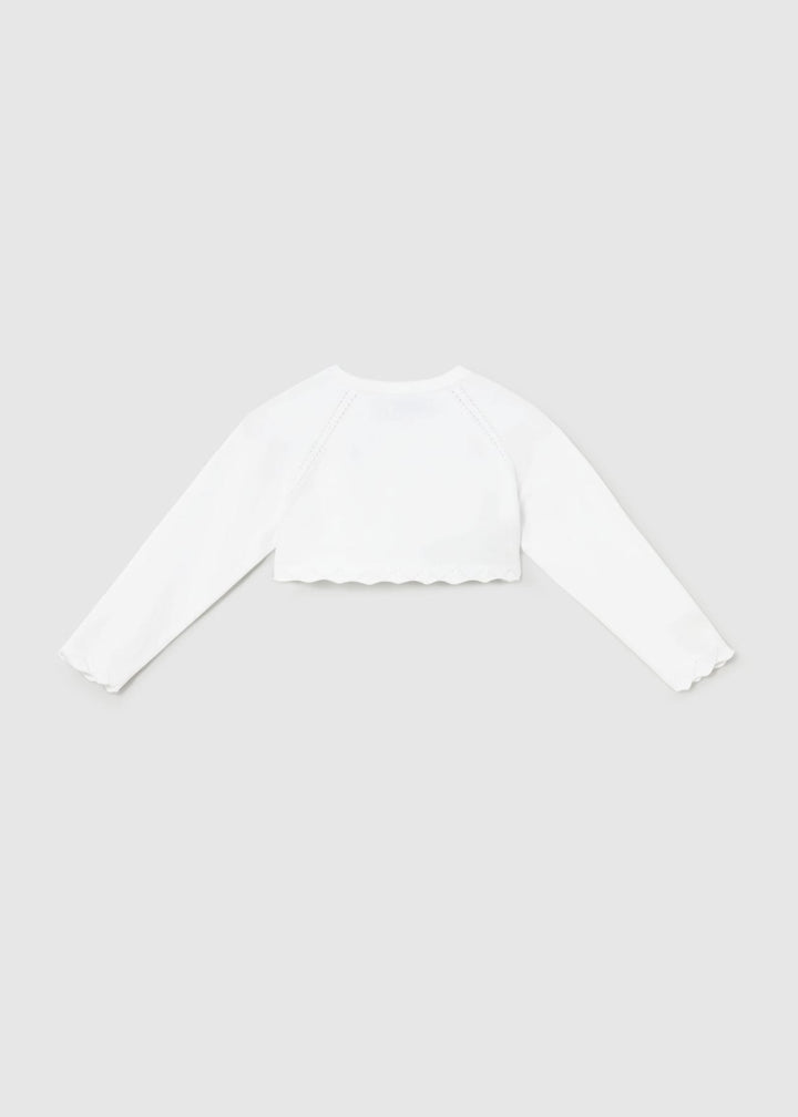 Mayoral Girls White Bolero Cardigan - 306 - 86 - Blanco