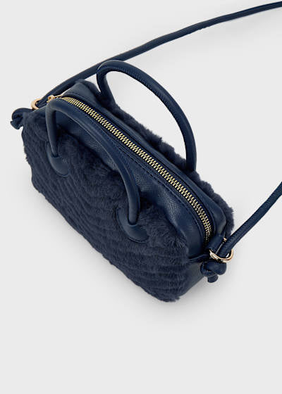 Mayoral Girls Navy Faux Fur Handbag - 10084