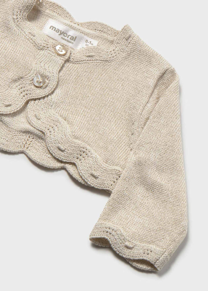 Mayoral Girls Champagne - Gold Cardigan - 2365 - 82