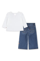 Levi's Girls Pretty Long Sleeved Top & Jeans Set - 1EP021-W8J