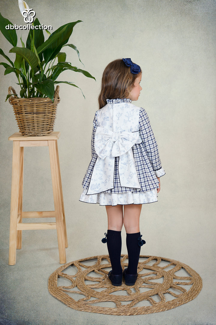 Dbb Collection Girls "Rocking Horse" Check Dress - 25402- Matching Items Available