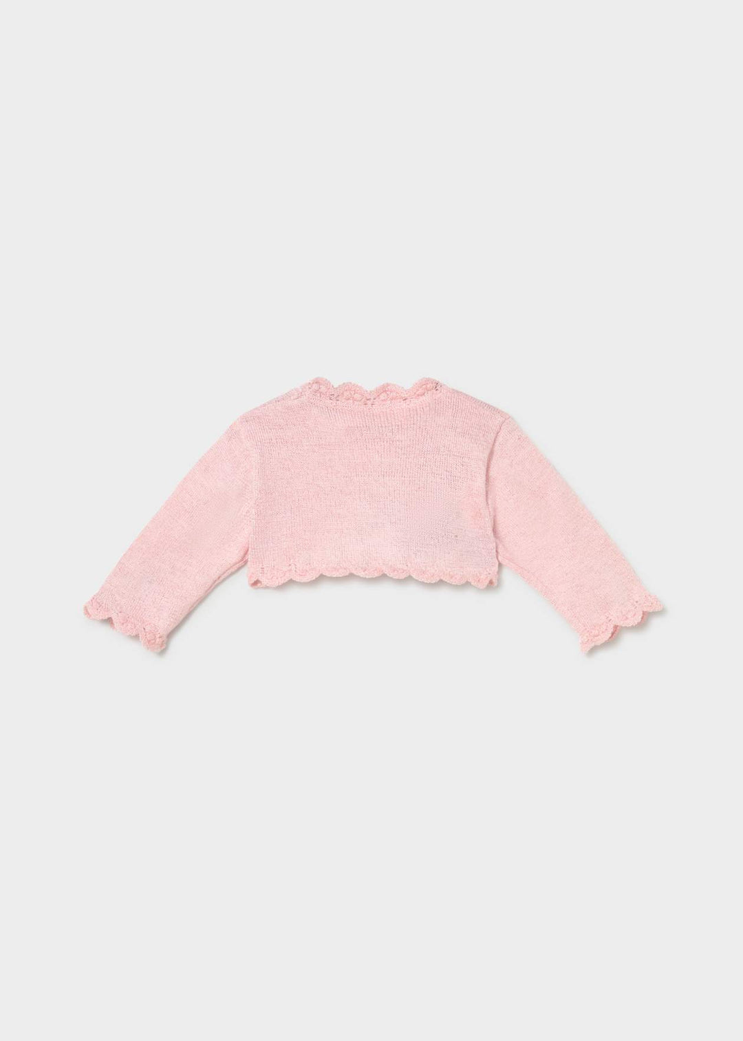 Mayoral Baby Girls Pink Cardigan With Lace Trim - 1301 - 53 - Rosa Baby