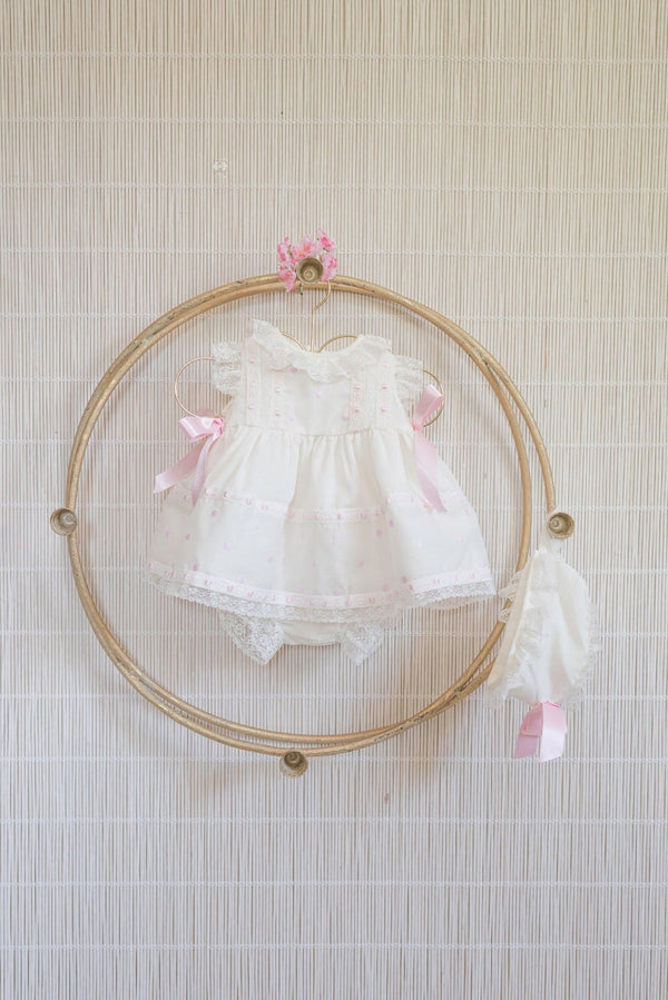 Dolce Petit Ivory Lace Baby Girls Dress Set 2014 VGB