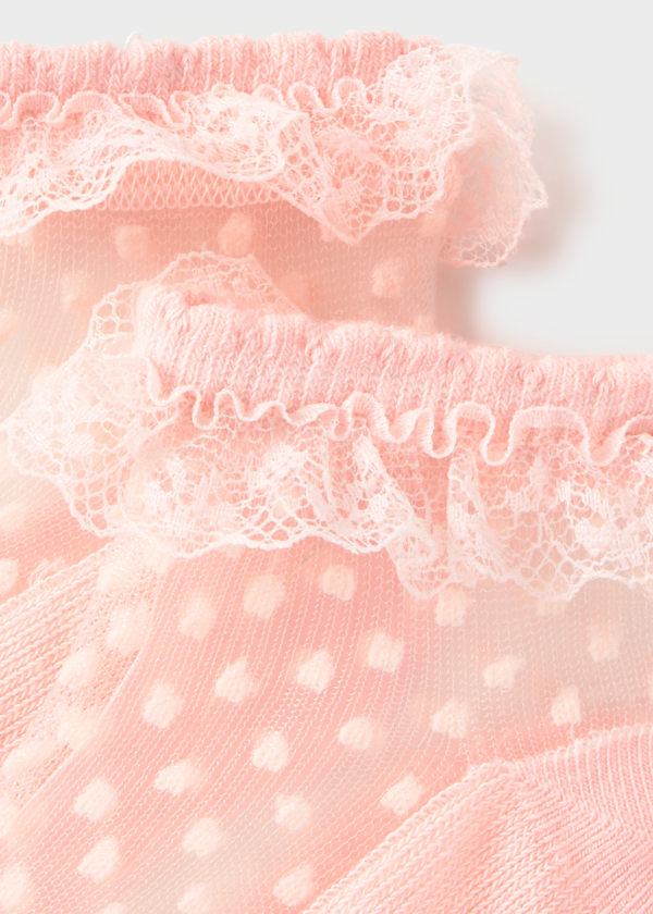 Mayoral Baby Blossom Pink Plumetti Frilly Socks - 10139