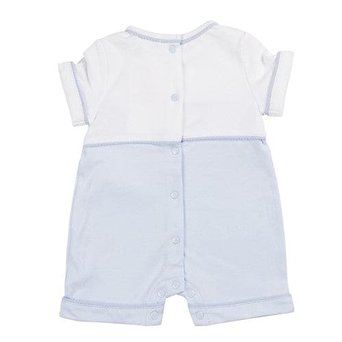 Mintini Blue & White Baby Boys Romper - MB6292