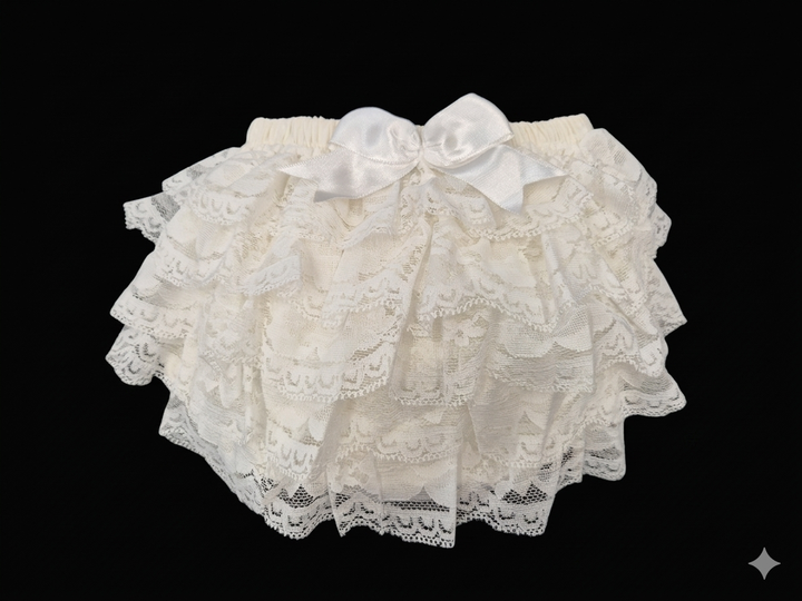 Couche Tot Ivory Lace Frilly Knickers Pants