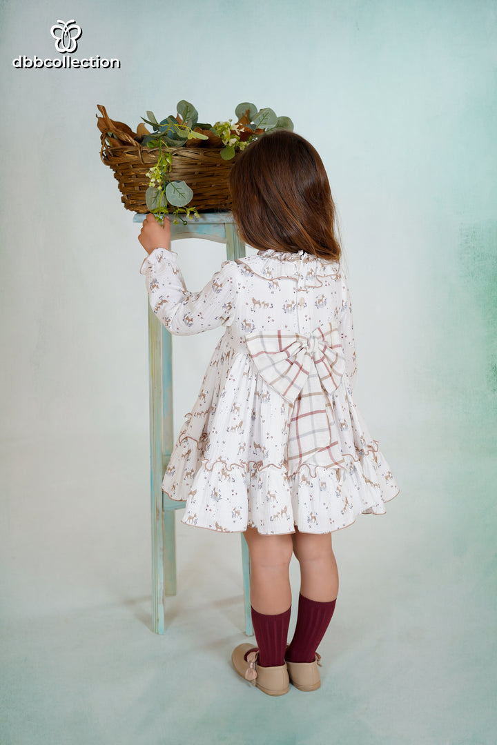 Dbb Collection "Winter Wonderland" Dress With A Big Bow On The Back - 25301