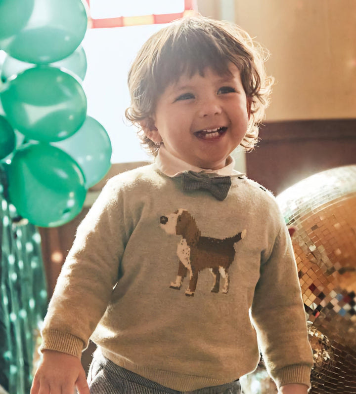 Mayoral Boys Two Piece Doggy Jumper & Straight-leg Corduroy Trouser Set - 2343 & 542