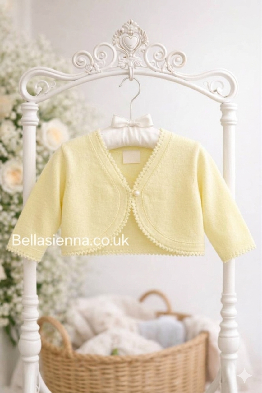 Girls 100% Cotton Lemon Bolero Cardigan -2428