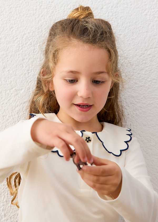 Mayoral Girls Blouse & Skirt-Shorts Set - 131 - 4908