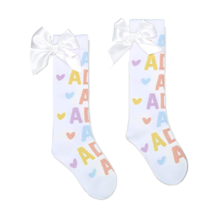 A Dee - S262914 SYLVIA - Initial print knee high socks
