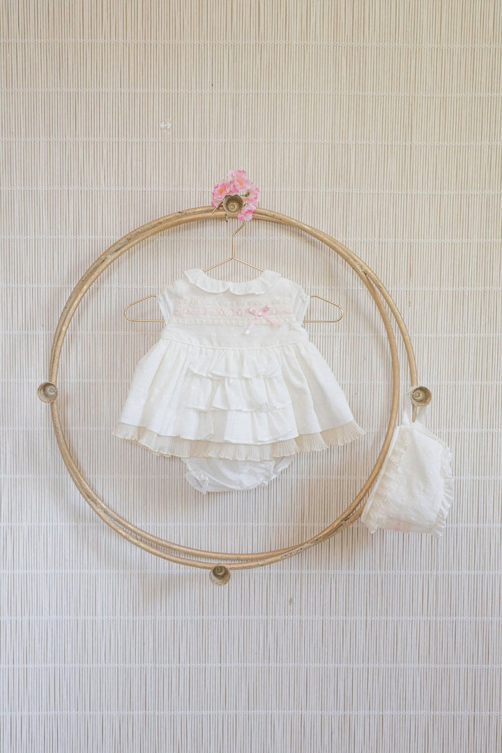Dolce Petit Ivory Lace Baby Girl Dress Set - 2003 VGB