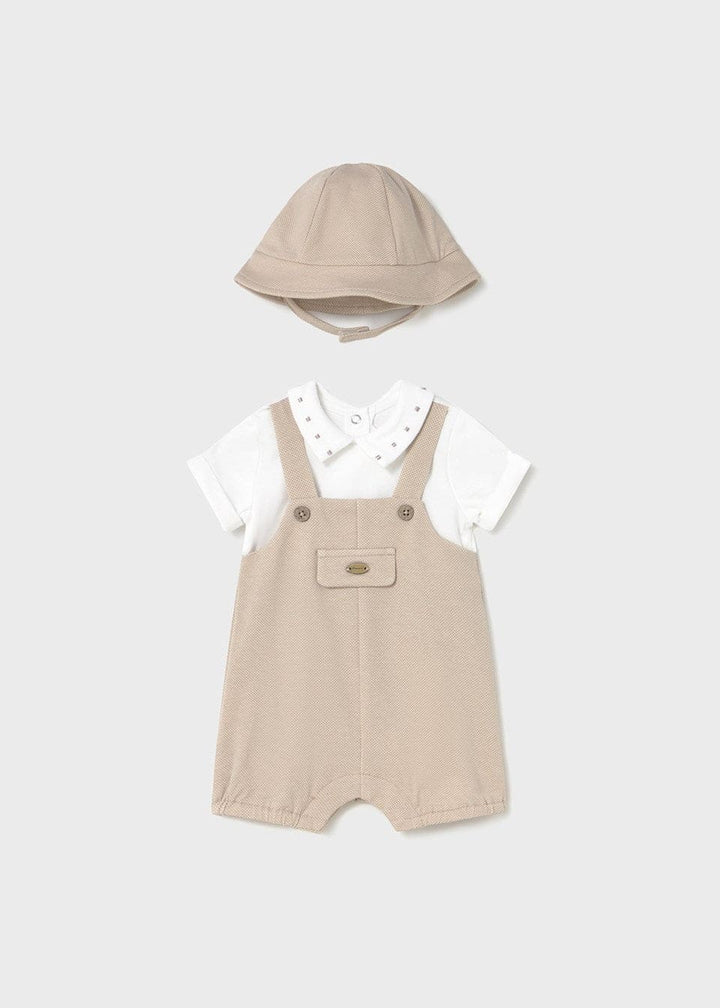 Mayoral Baby Boys Better Cotton Romper & Matching Sun Hat - 1605