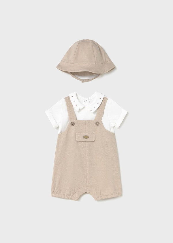 Mayoral Baby Boys Better Cotton Romper & Matching Sun Hat - 1605