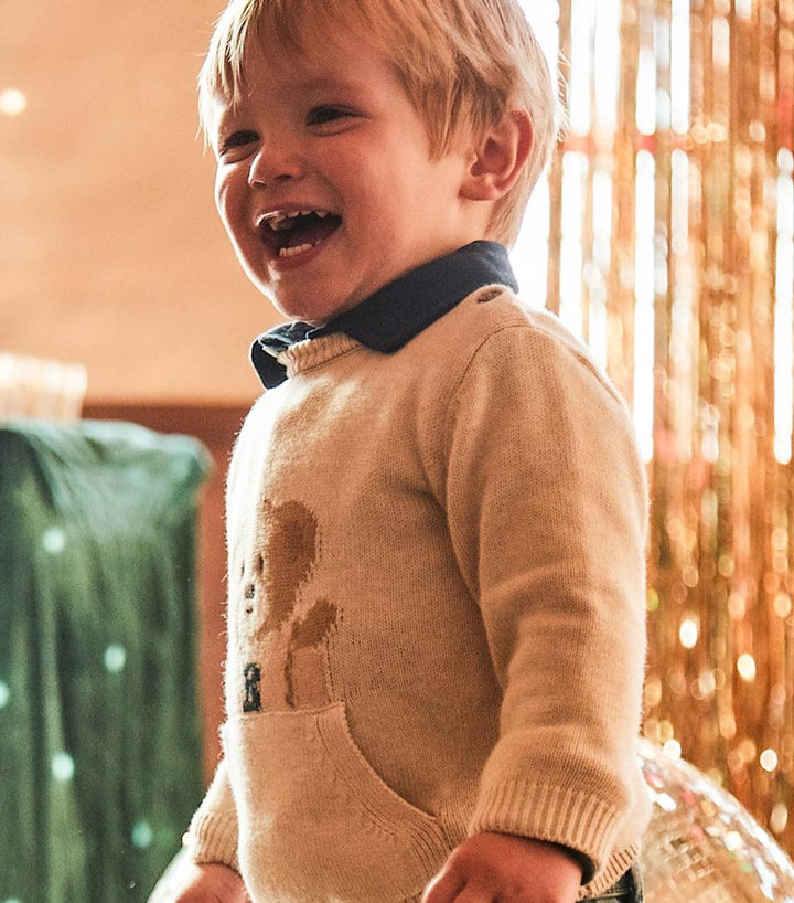 Mayoral Boys Two Piece Teddy Bear Jumper & Slim Fit Trouser Set - 2341 & 563