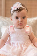 Dolce Petit Girls Pink Lace Dress, Pants & Bonnet Set - 2009 VBG