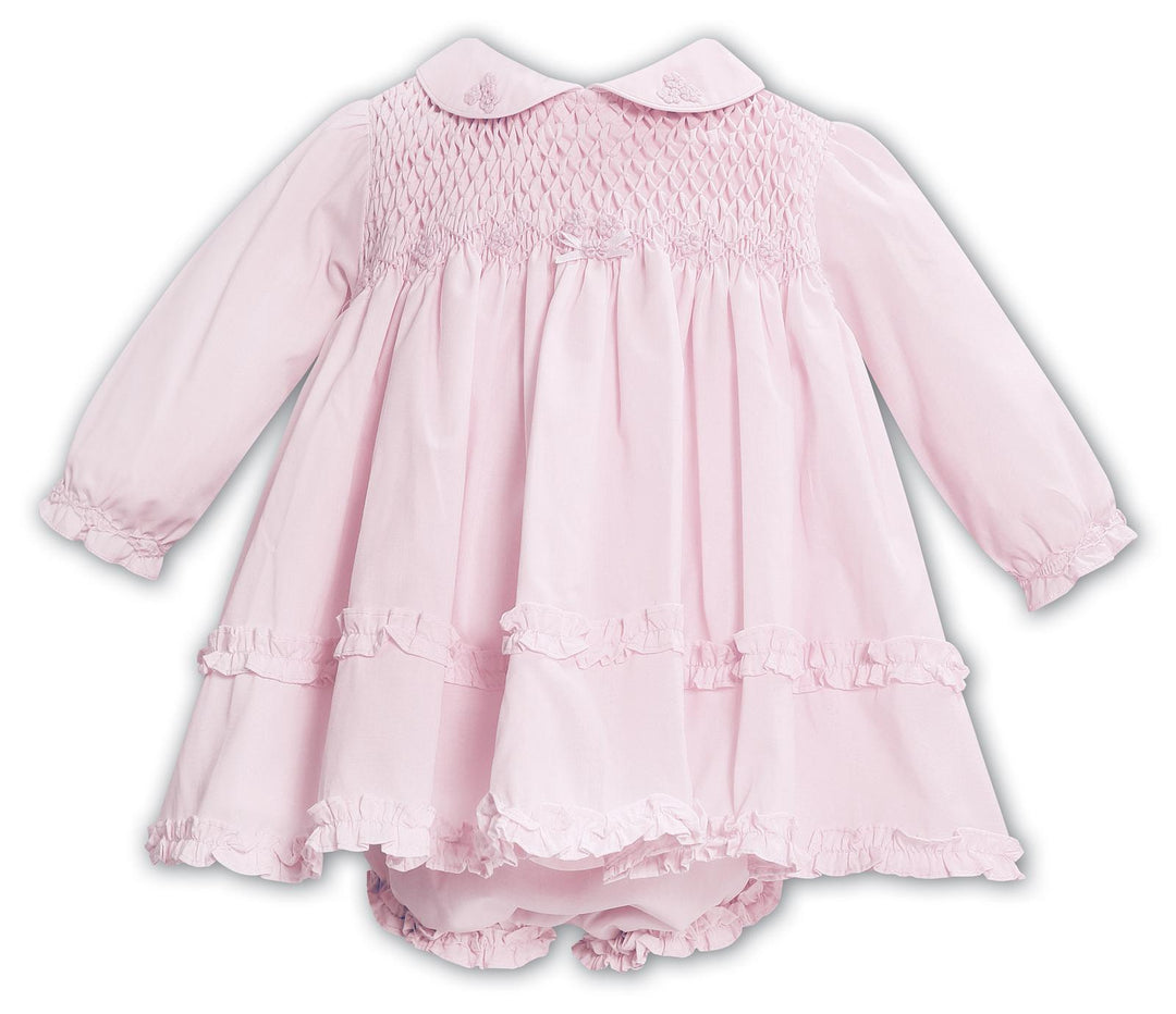 Sarah Louise Pink Hand Smocked Dress & Matching Pants - 013695