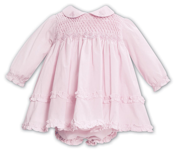 Sarah Louise Pink Hand Smocked Dress & Matching Pants - 013695