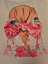 Pink Floral Girls Shorts Set With Sparkly Detail S403