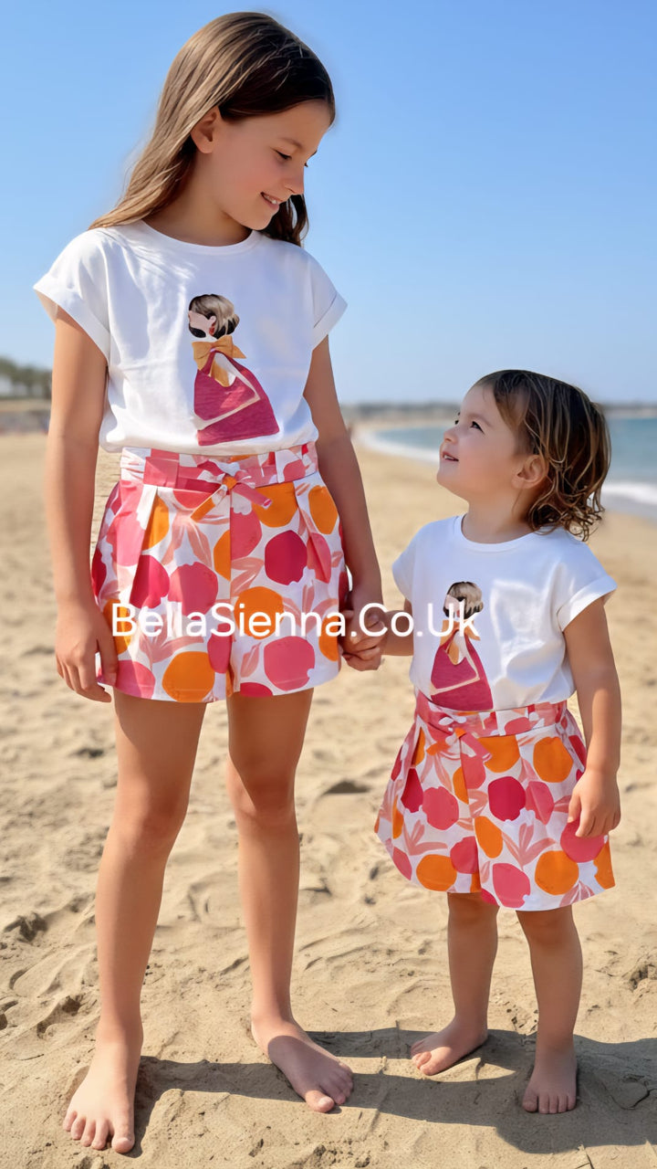 Mayoral Girls Shorts & Top Set - 3005 & 3906