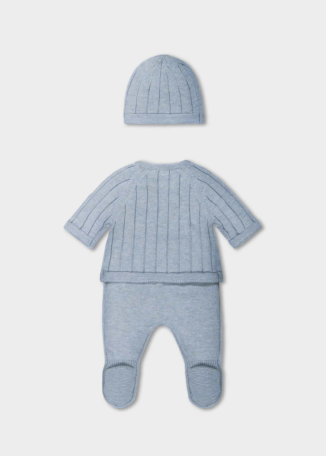 Baby Boys Three Piece Knitted Outfit - 2511 - Cielo - Blue