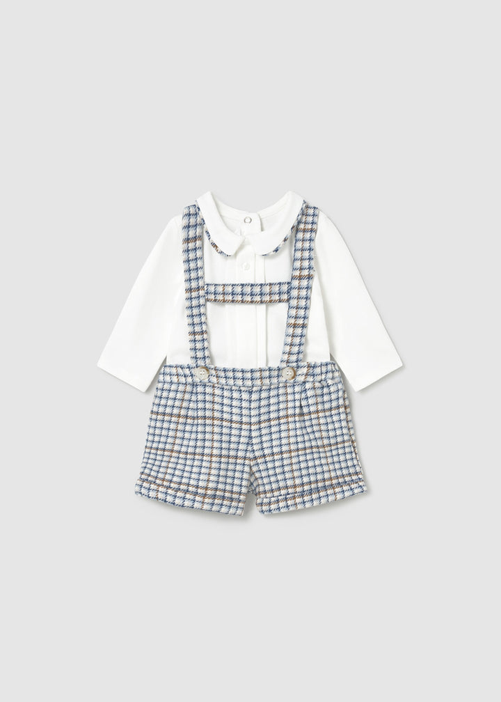 Mayoral Boys Winter Blue Check Three Piece Set - 2258 - With Cardigan  2237