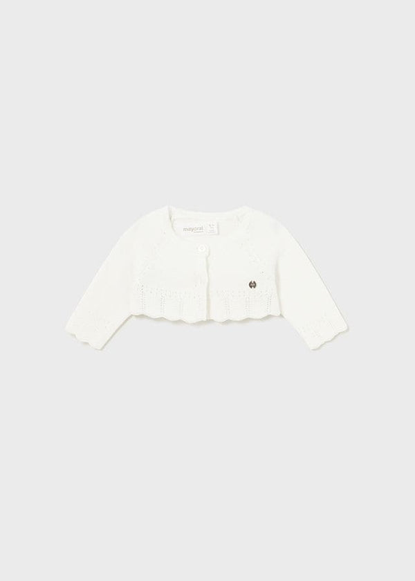 Mayoral Baby Girls Winter Ivory Bolero Cardigan - 307