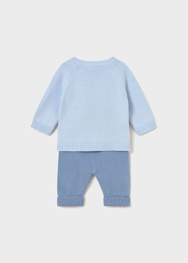 Mayoral Baby Boys Two Piece Bunny Rabbit Knitted Jumper & Trouser Set - 2569 - Nube