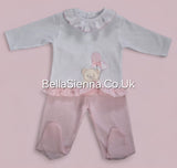 Girls Pink & White Teddy Bear With Balloons Two Piece Set - MOD 18
